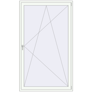 Buy Balcony doors 1300x2200 mm BALCONY DOOR REHAU EURO 70 RAL 9016 Traffic white two-sided