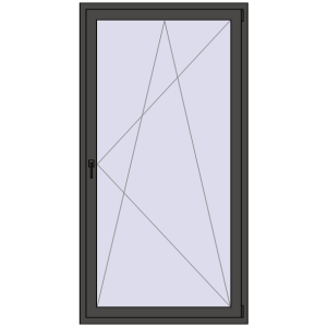Buy Balcony doors 1100x2100 mm BALCONY DOOR REHAU EURO 70 BASALT_GREY two-sided