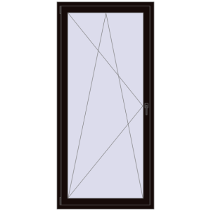 Buy Balcony doors 1000x2130 mm BALCONY DOOR REHAU EURO 70 BLACK_BROWN two-sided