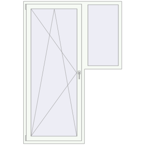 Zamów teraz Drzwi balkonowe 1450x2100 mm BALCONY DOOR REHAU EURO 70 RAL 9016 Traffic white dwustronny