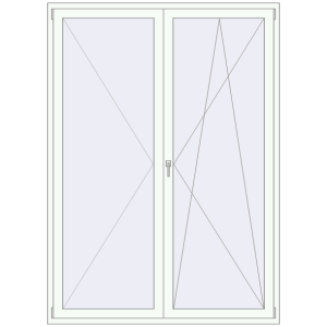 Buy Balcony doors 1700x2350 mm BALCONY DOOR REHAU SYNEGO RAL 9016 Traffic white two-sided