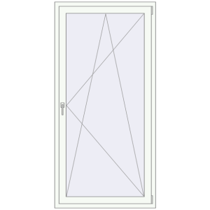 Buy Balcony doors 1000x2000 mm BALCONY DOOR REHAU EURO 70 RAL 9016 Traffic white two-sided
