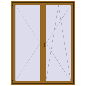 Buy Balcony doors 1600x2100 mm BALCONY DOOR REHAU SYNEGO LIGHT_OAK two-sided