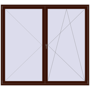 Buy Balcony doors 2300x2100 mm BALCONY DOOR REHAU SYNEGO BLACK_CHERRY two-sided