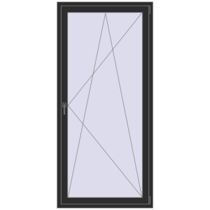 Buy Balcony doors 1000x2150 mm BALCONY DOOR REHAU EURO 70 BLACK_STRUCTURAL two-sided