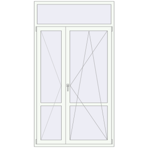 Zamów teraz Drzwi balkonowe 1320x2400 mm BALCONY DOOR REHAU EURO 70 RAL 9016 Traffic white dwustronny