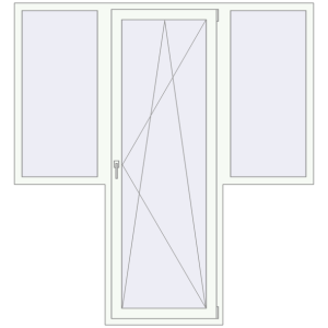 Buy Balcony doors 1980x2130 mm BALCONY DOOR REHAU EURO 70 RAL 9016 Traffic white two-sided
