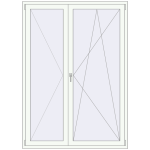 Zamów teraz Drzwi balkonowe 1500x2100 mm BALCONY DOOR REHAU SYNEGO RAL 9016 Traffic white dwustronny