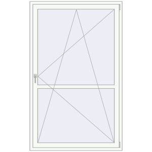 Buy Balcony doors 1300x2100 mm BALCONY DOOR REHAU SYNEGO RAL 9016 Traffic white two-sided