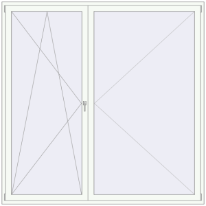 Buy Balcony doors 2350x2350 mm BALCONY DOOR REHAU SYNEGO RAL 9016 Traffic white two-sided