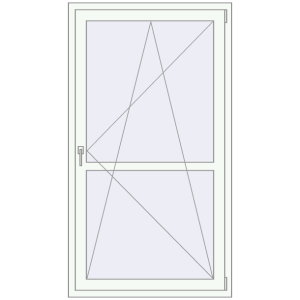 Buy Balcony doors 1000x1800 mm BALCONY DOOR REHAU SYNEGO RAL 9016 Traffic white two-sided