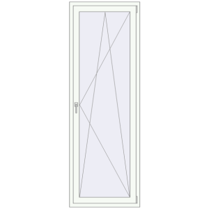 Buy Balcony doors 800x2300 mm BALCONY DOOR REHAU SYNEGO RAL 9016 Traffic white two-sided