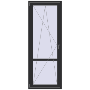 Zamów teraz Drzwi balkonowe 800x2100 mm BALCONY DOOR REHAU EURO 70 ANTHRACITE_GREY_GLATT dwustronny