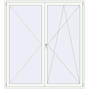 Buy Balcony doors 2000x2200 mm BALCONY DOOR REHAU EURO 70 RAL 9016 Traffic white two-sided