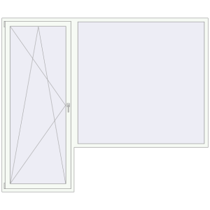 Buy Balcony doors 2770x2334 mm BALCONY DOOR REHAU SYNEGO RAL 9016 Traffic white two-sided