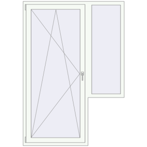 Buy Balcony doors 1400x2000 mm BALCONY DOOR REHAU EURO 70 RAL 9016 Traffic white two-sided