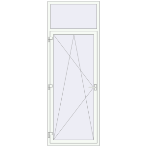 Buy Balcony doors 900x2500 mm BALCONY DOOR REHAU SYNEGO RAL 9016 Traffic white two-sided
