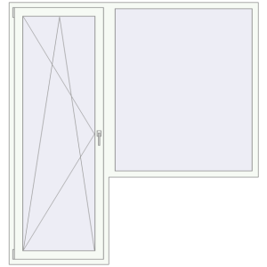 Buy Balcony doors 2000x2100 mm BALCONY DOOR REHAU EURO 70 RAL 9016 Traffic white two-sided