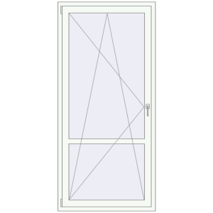 Buy Balcony doors 1010x2115 mm BALCONY DOOR REHAU SYNEGO RAL 9016 Traffic white two-sided