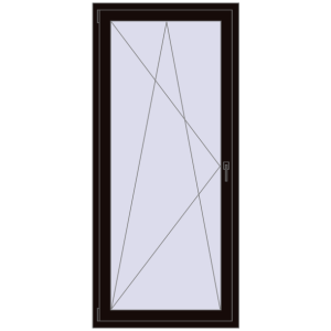 Buy Balcony doors 880x2030 mm BALCONY DOOR REHAU EURO 70 BLACK_BROWN two-sided