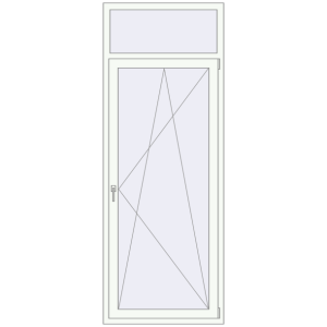 Buy Balcony doors 900x2400 mm BALCONY DOOR REHAU EURO 70 RAL 9016 Traffic white two-sided