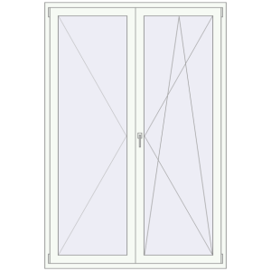 Buy Balcony doors 1500x2200 mm BALCONY DOOR REHAU SYNEGO RAL 9016 Traffic white two-sided
