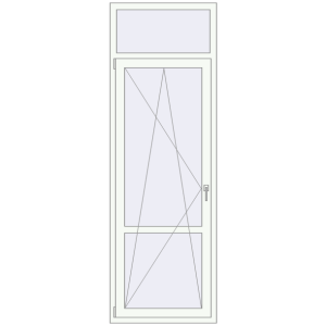 Buy Balcony doors 800x2400 mm BALCONY DOOR REHAU EURO 70 RAL 9016 Traffic white two-sided