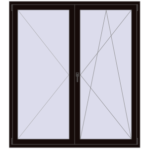 Zamów teraz Drzwi balkonowe 1700x1900 mm BALCONY DOOR REHAU SYNEGO BLACK_BROWN dwustronny