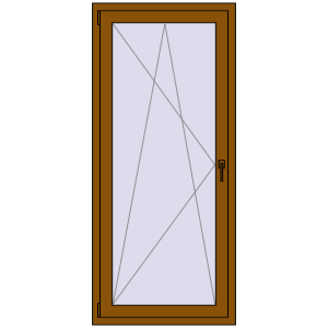Buy Balcony doors 800x1800 mm BALCONY DOOR REHAU SYNEGO GOLDEN OAK two-sided