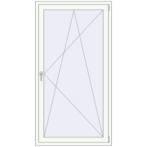 Buy Balcony doors 1000x1860 mm BALCONY DOOR REHAU SYNEGO RAL 9016 Traffic white two-sided