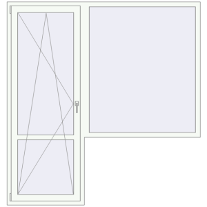 Drzwi balkonowe plastikowe 2000x2100 mm With right side window. Widok od środka Zamów teraz Drzwi balkonowe 2000x2100 mm BALCONY DOOR REHAU SYNEGO RAL 9016 Traffic white dwustronny