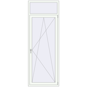 Buy Balcony doors 900x2500 mm BALCONY DOOR REHAU EURO 60 RAL 9016 Traffic white two-sided