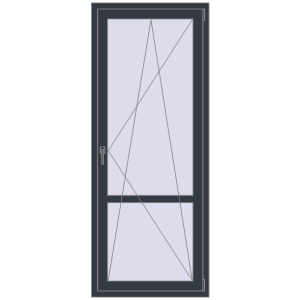 Zamów teraz Drzwi balkonowe 800x2000 mm BALCONY DOOR REHAU SYNEGO ANTHRACITE_GREY_STRUKTURAL dwustronny