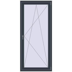 Buy Balcony doors 900x2000 mm BALCONY DOOR REHAU EURO 70 ANTHRACITE_GREY_STRUKTURAL two-sided