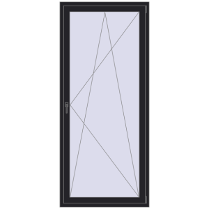 Buy Balcony doors 1000x2300 mm BALCONY DOOR REHAU SYNEGO BLACK_ULTI-MATT two-sided