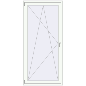Buy Balcony doors 980x2100 mm BALCONY DOOR REHAU SYNEGO RAL 9016 Traffic white two-sided