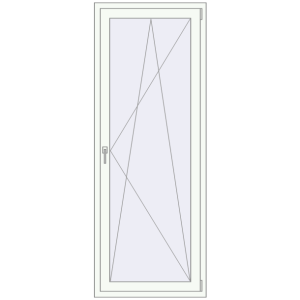 Buy Balcony doors 800x2100 mm BALCONY DOOR REHAU EURO 60 RAL 9016 Traffic white two-sided