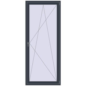 Buy Balcony doors 1000x2400 mm BALCONY DOOR REHAU SYNEGO ANTHRACITE_GREY_STRUKTURAL two-sided