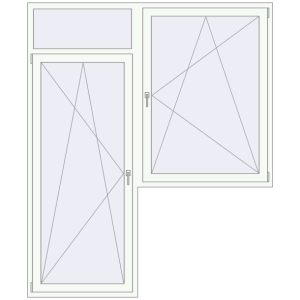 Buy Balcony doors 2000x2400 mm BALCONY DOOR REHAU SYNEGO RAL 9016 Traffic white two-sided