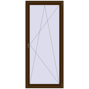 Buy Balcony doors 1000x2300 mm BALCONY DOOR REHAU SYNEGO DARK_OAK two-sided