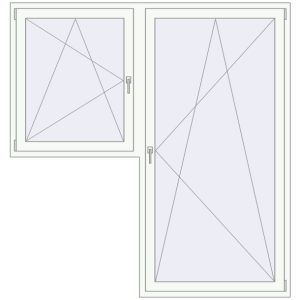 Zamów teraz Drzwi balkonowe 2000x2100 mm BALCONY DOOR REHAU SYNEGO RAL 9016 Traffic white dwustronny