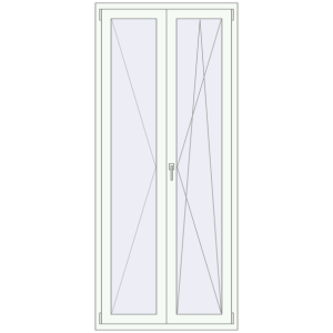 Buy Balcony doors 1000x2300 mm BALCONY DOOR REHAU EURO 60 RAL 9016 Traffic white two-sided