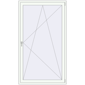 Buy Balcony doors 1200x2100 mm BALCONY DOOR REHAU SYNEGO RAL 9016 Traffic white two-sided