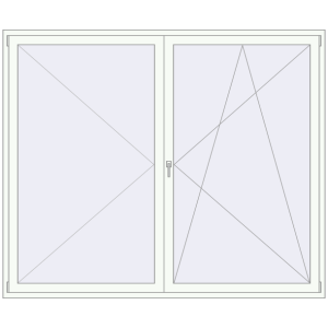 Buy Balcony doors 2400x2000 mm BALCONY DOOR REHAU SYNEGO RAL 9016 Traffic white two-sided