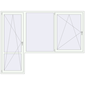 Zamów teraz Drzwi balkonowe 2800x2100 mm BALCONY DOOR REHAU EURO 70 RAL 9016 Traffic white dwustronny