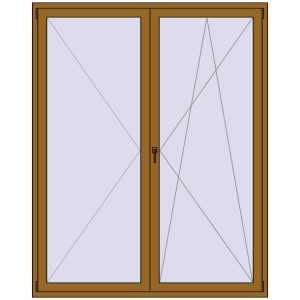 Buy Balcony doors 1800x2250 mm BALCONY DOOR REHAU SYNEGO LIGHT_OAK two-sided