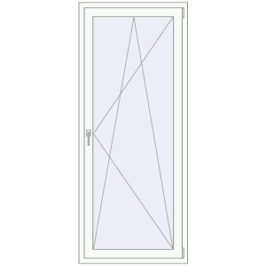 Buy Balcony doors 900x2000 mm BALCONY DOOR REHAU EURO 70 RAL 9016 Traffic white two-sided