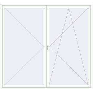 Buy Balcony doors 2580x2400 mm BALCONY DOOR REHAU EURO 70 RAL 9016 Traffic white two-sided