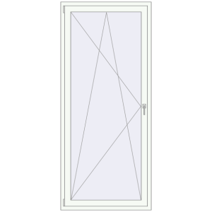 Buy Balcony doors 1000x2300 mm BALCONY DOOR REHAU SYNEGO RAL 9016 Traffic white two-sided