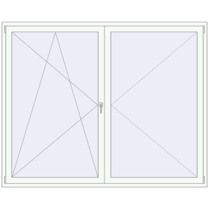 Drzwi balkonowe plastikowe 2300x1850 mm Podwójny liść. Widok od środka Zamów teraz Drzwi balkonowe 2300x1850 mm BALCONY DOOR REHAU EURO 70 RAL 9016 Traffic white dwustronny